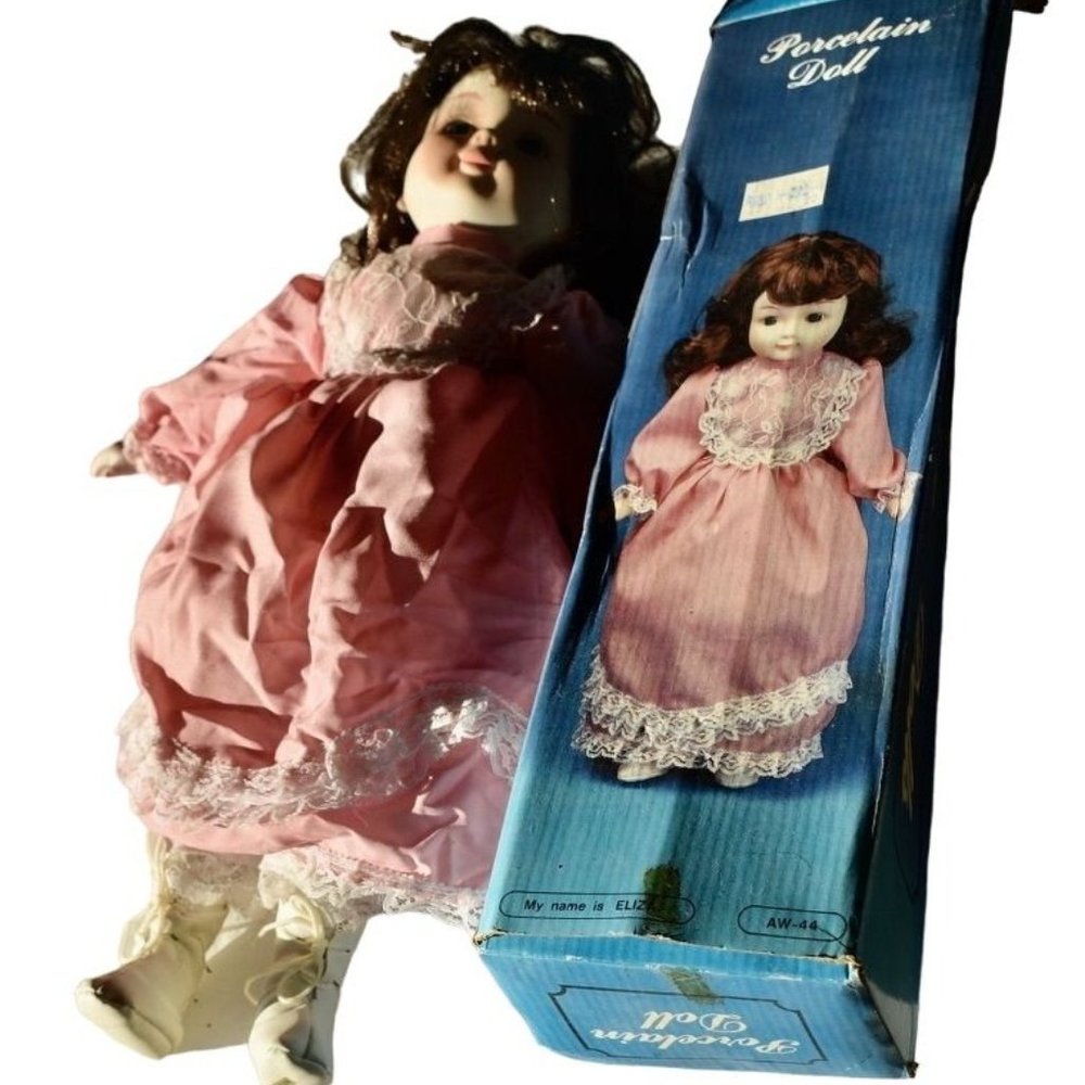 Vintage Kmart Porcelain Collector Doll in Box 16in